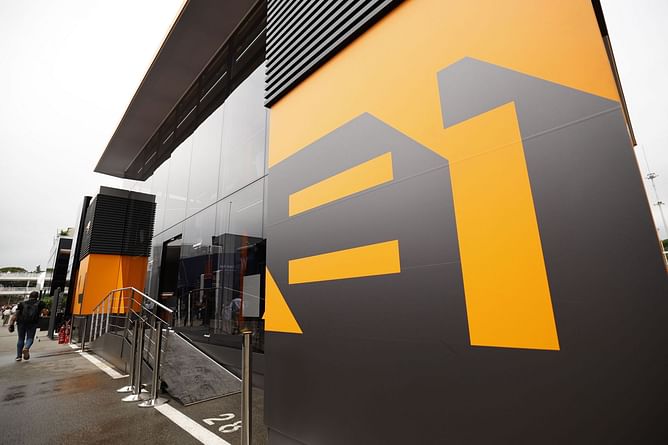 McLaren motorhome severely damaged due to an overnight hailstorm on the eve of the F1 Hungarian GP