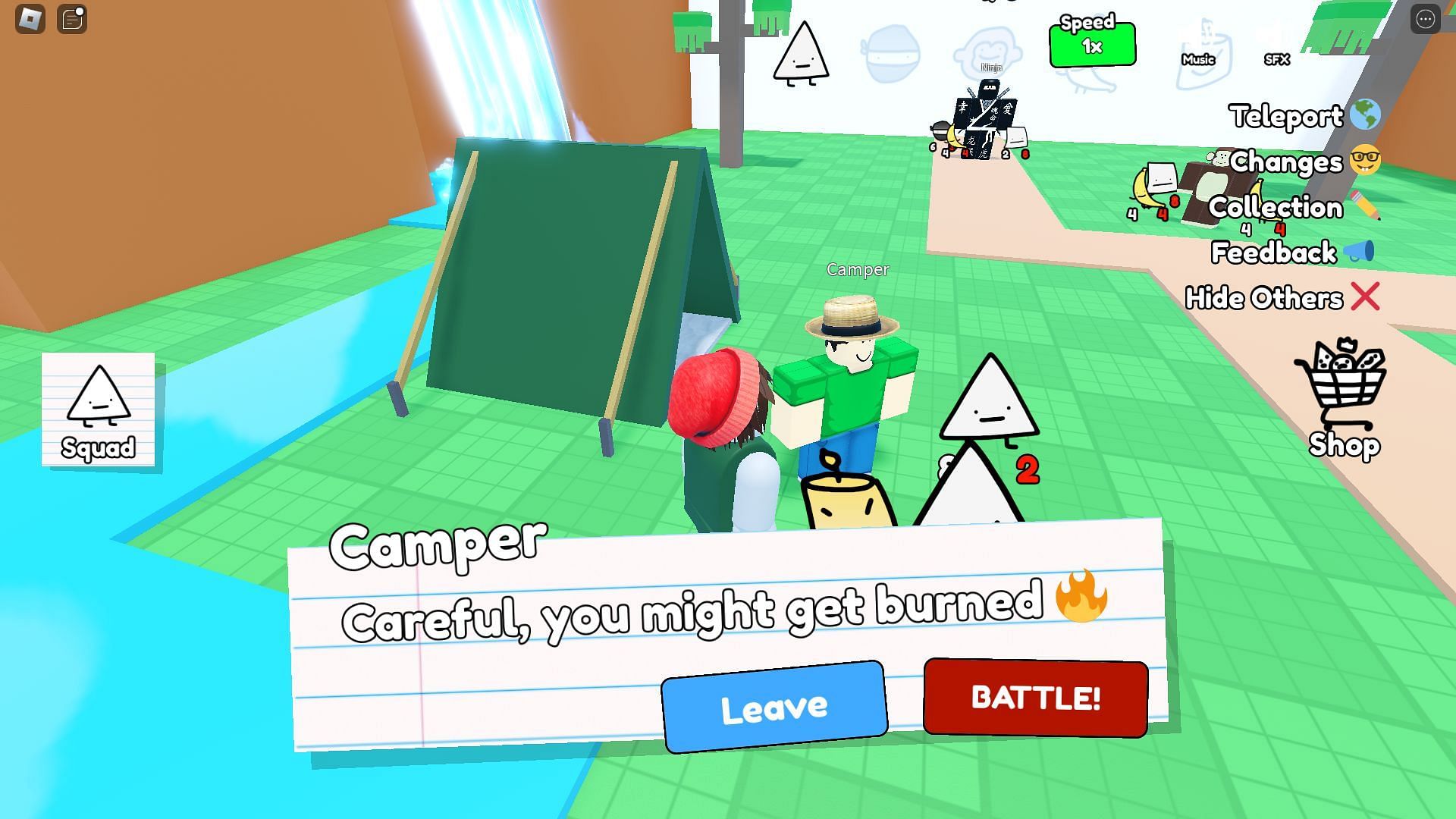 Starting a battle (Image via Roblox)