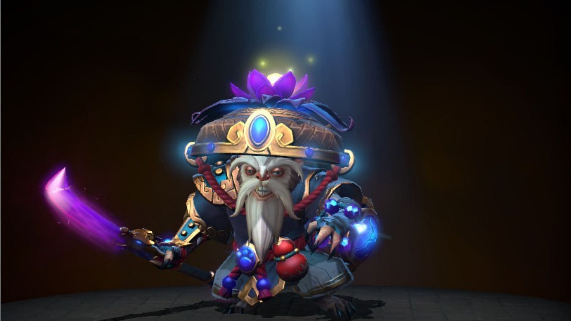 Meepo has a long beard in Lotus of the Mountain Bear Clanyou (Image via Valve)