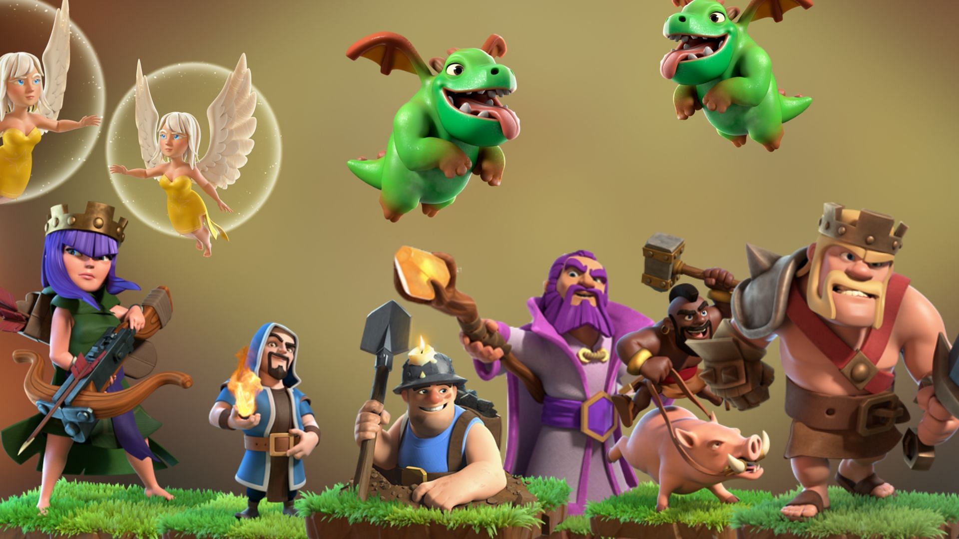 Town Hall 12 Queen Charge Hybrid attacking strategy in Clash of Clans (Image via SuperCell)