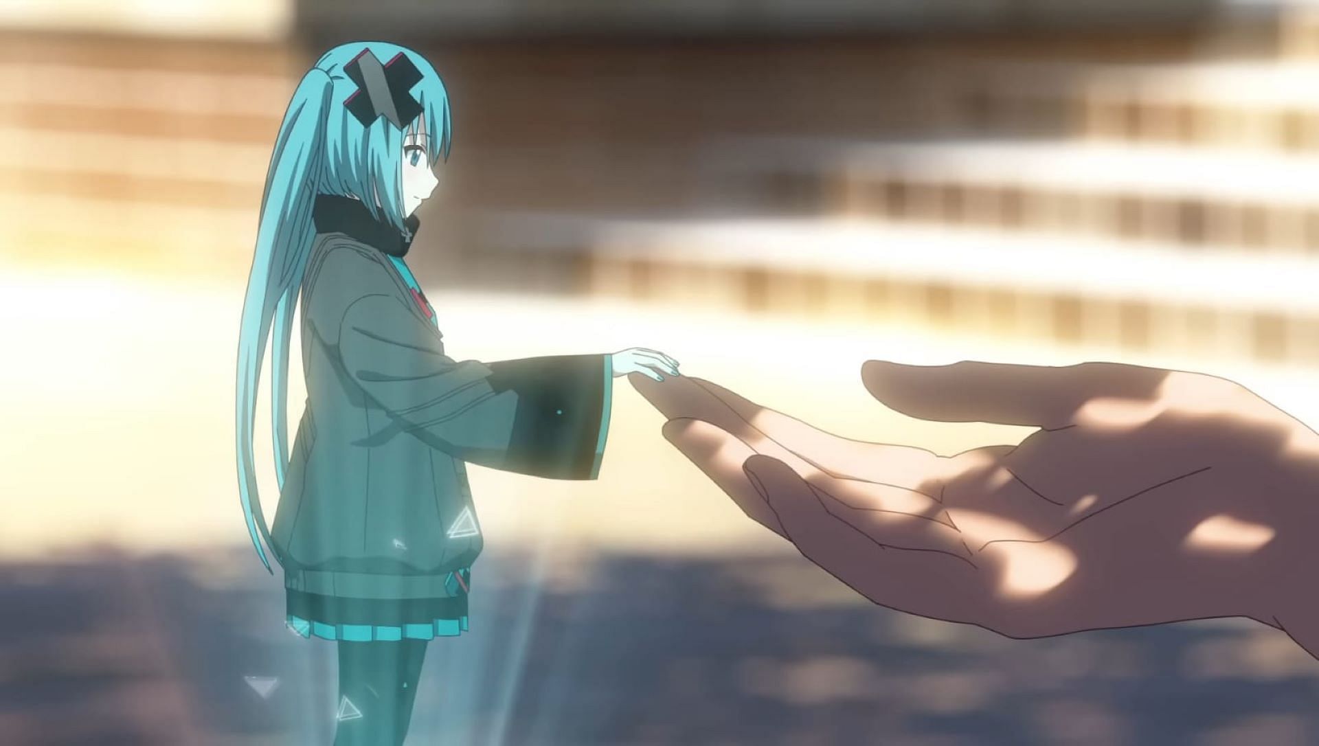 Miku, as seen in the PV (Image via P.A.Works)