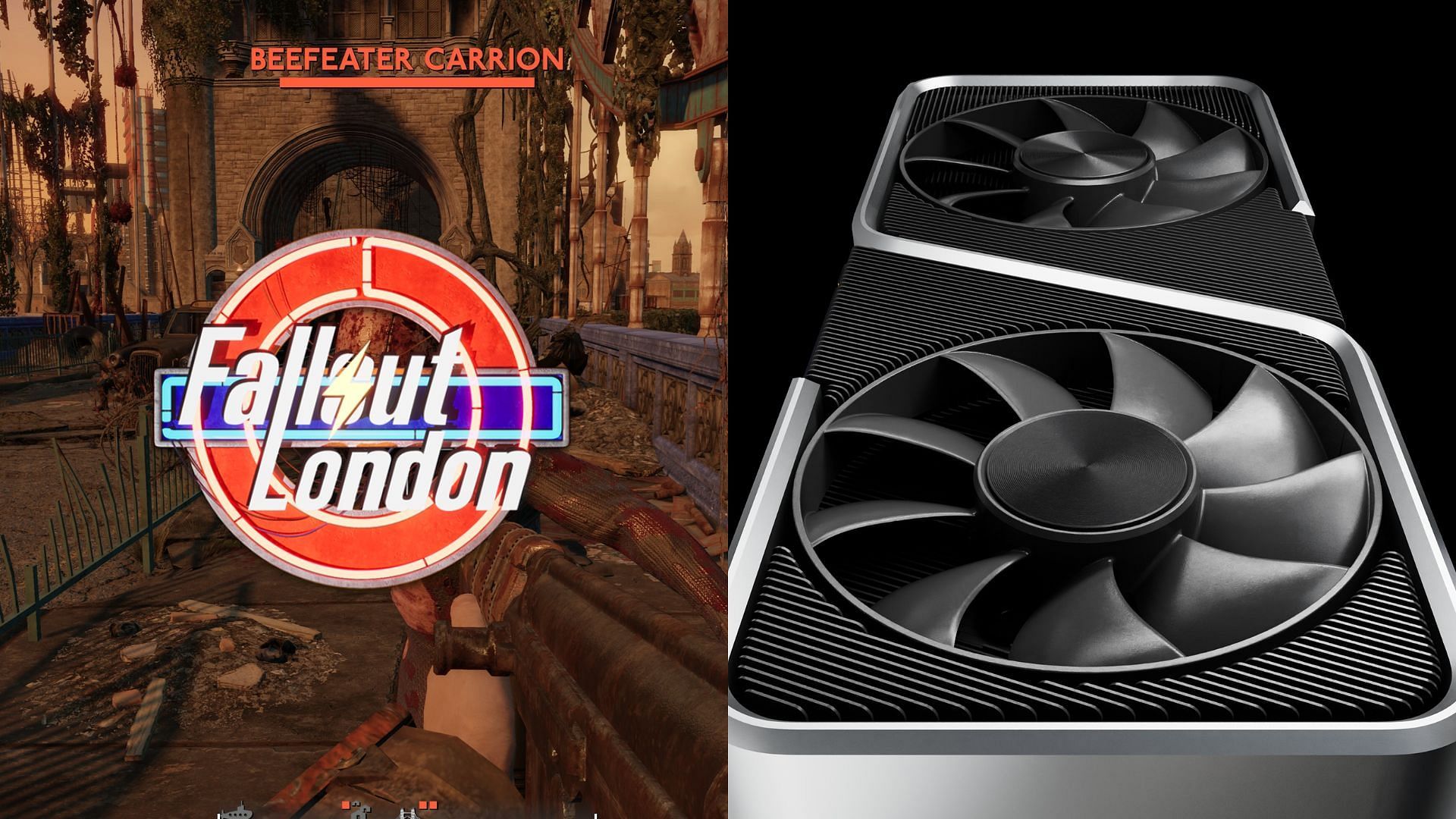 The RTX 3060 and 3060 Ti are fantastic GPUs for playing Fallout London (Image via Team FOLON and Nvidia)