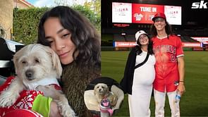 "Loool" — Cole Tucker's wife Vanessa Hudgens shares a cute moment with her furry friend days after welcoming her first child