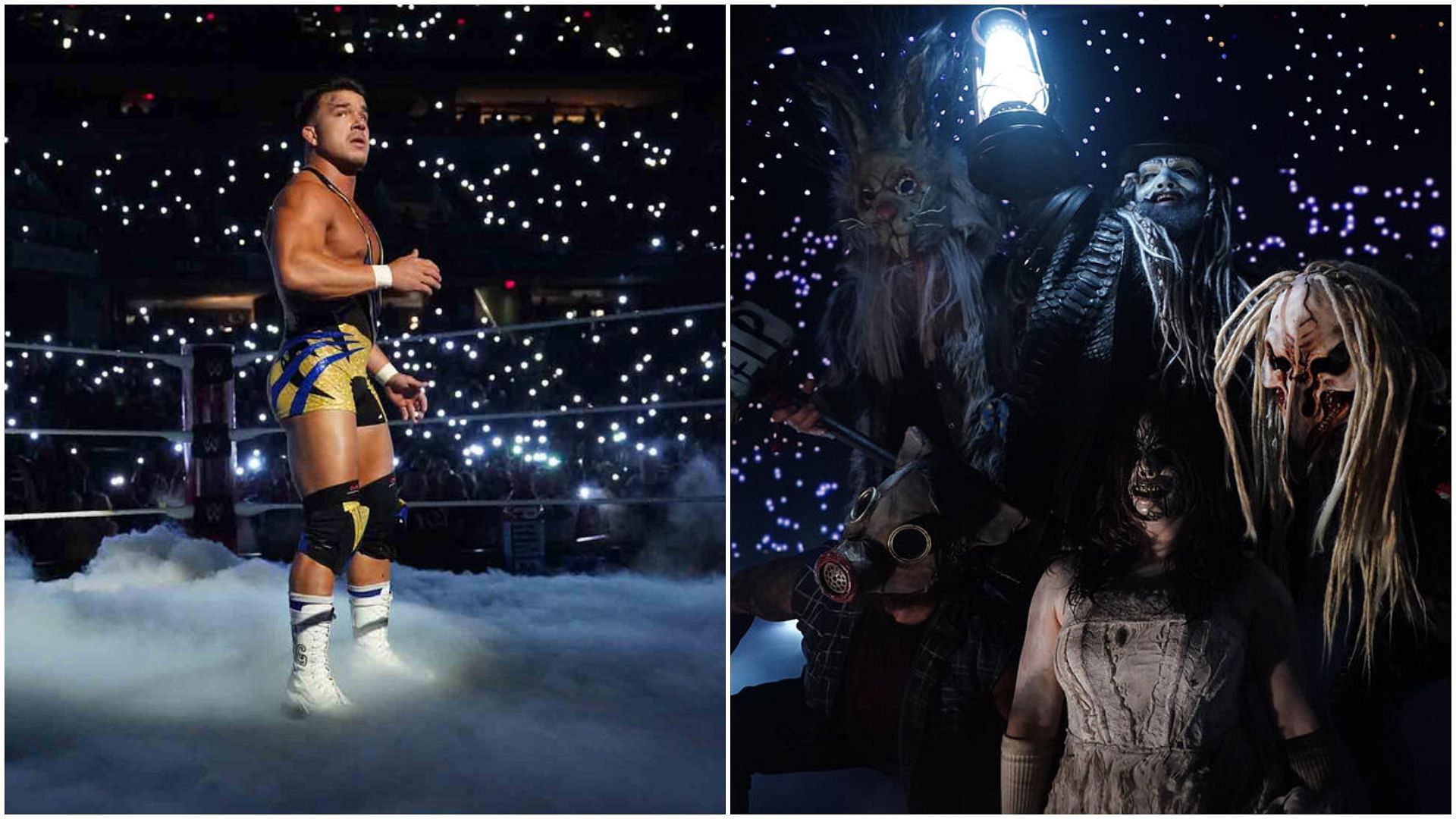 Chad Gable (left) and The Wyatt Sicks (right). [Image via WWE.com]