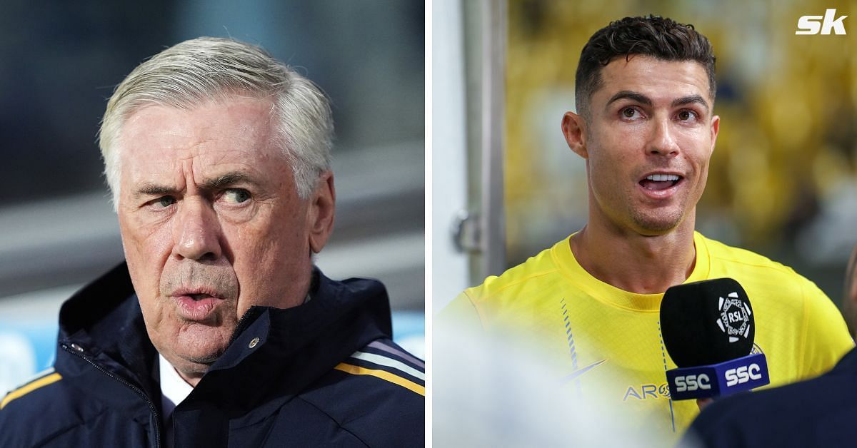 Carlo Ancelloti (left) &amp; Cristiano Ronaldo (right)