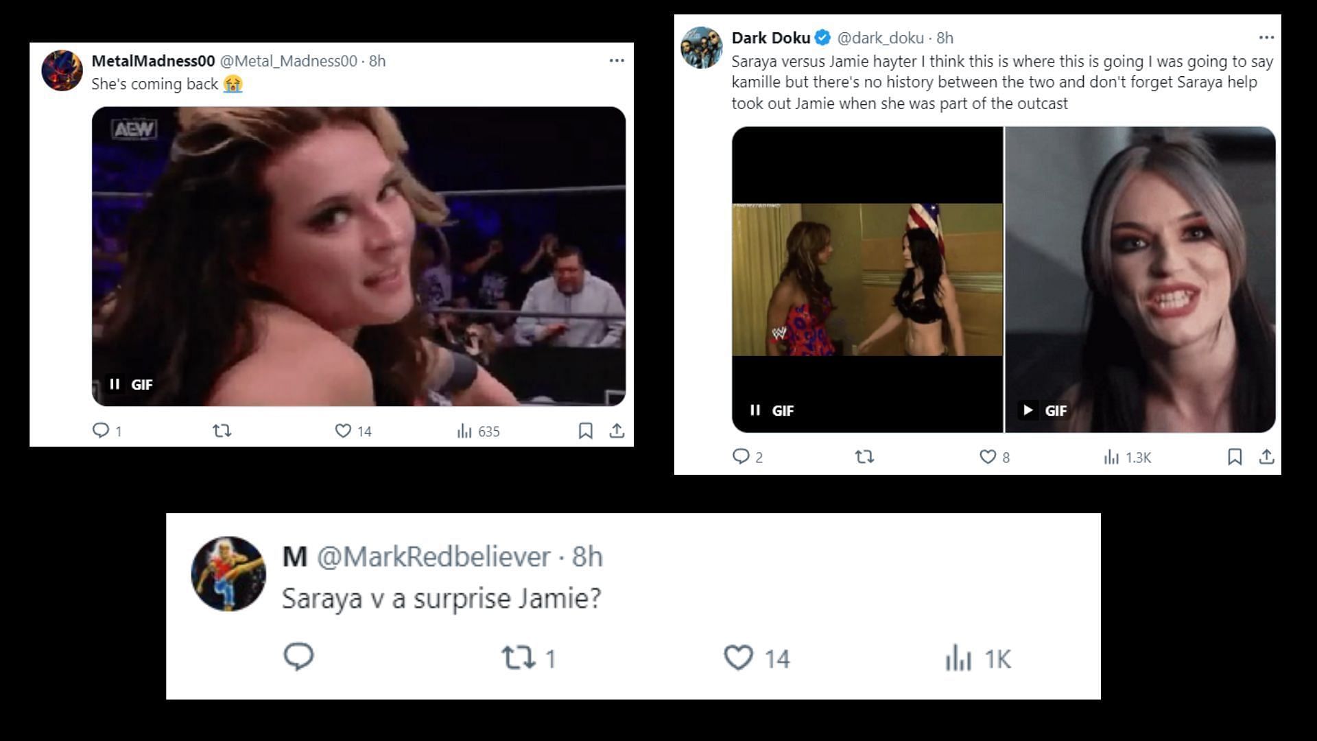 Fans react to Saraya&#039;s Rampage backstage promo. [Image credits: AEW official X/Twitter handle]