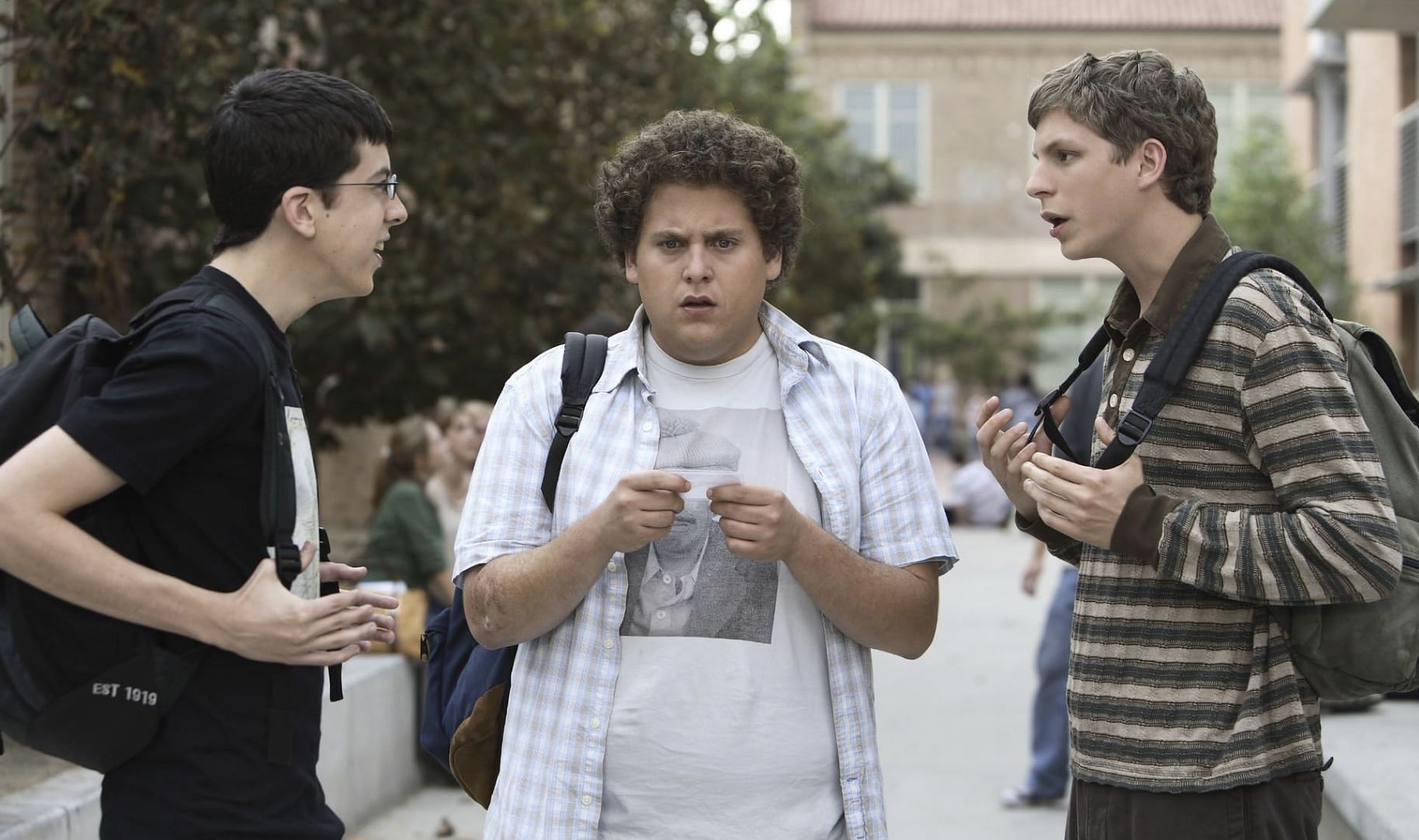 Michael Cera, Jonah Hill, and Christopher Mintz-Plasse (Image via IMDb)