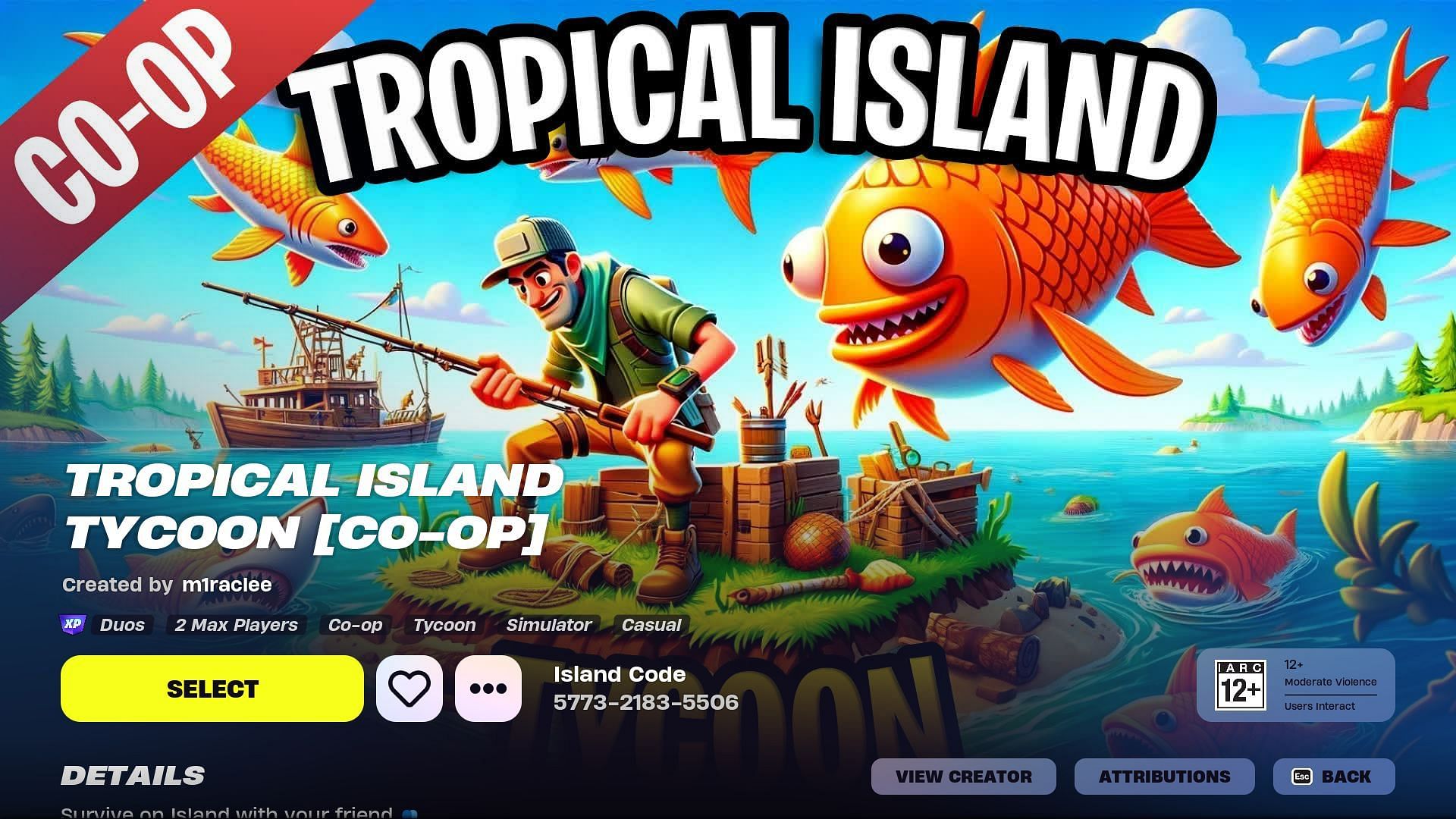 Navigating Fortnite Tropical Island Tycoon (Image via Epic Games)