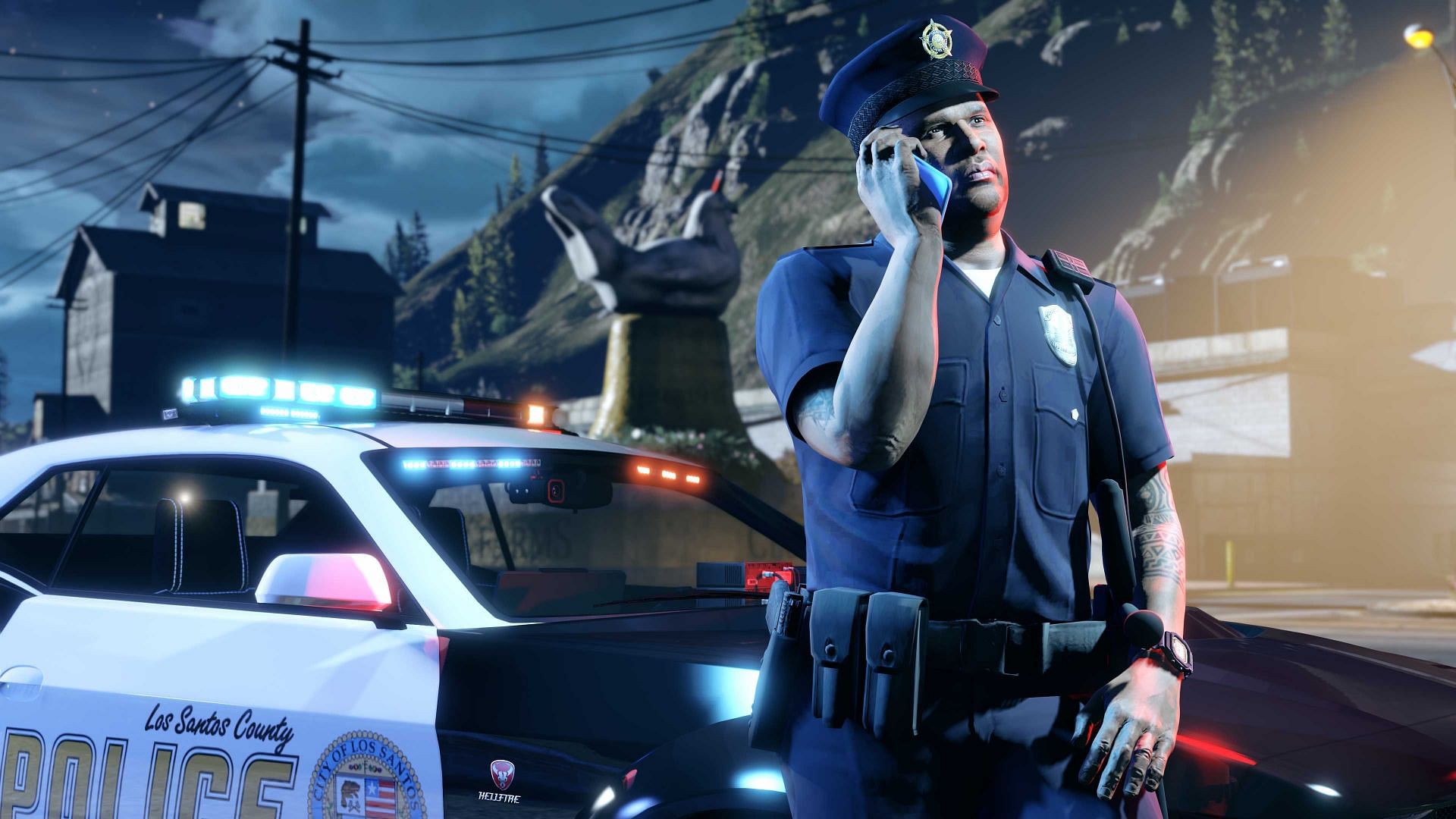 Cops in PvP are incredibly annoying (Image via Rockstar Games)