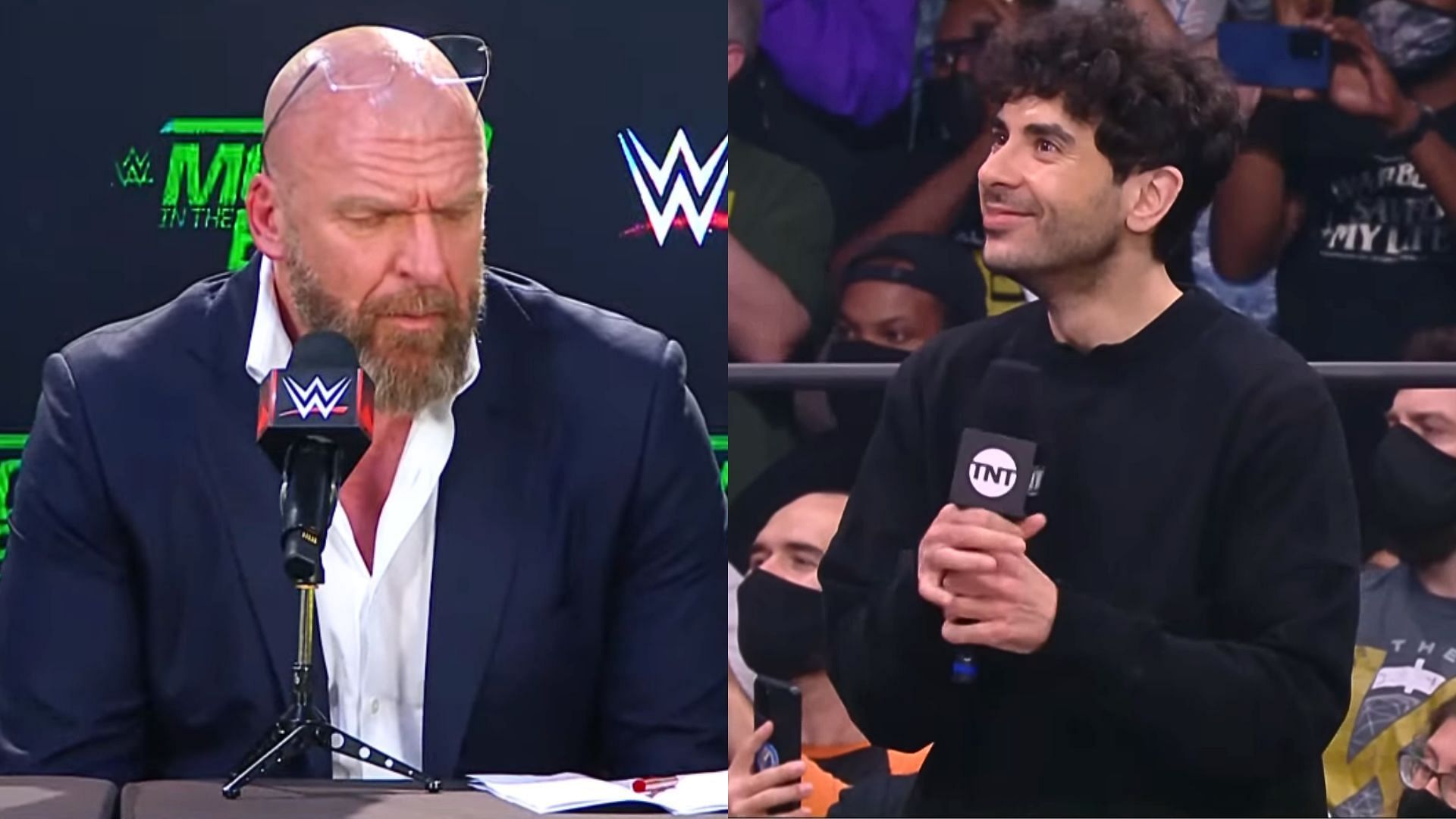 The creative bosses of WWE and AEW, Triple H and Tony Khan.