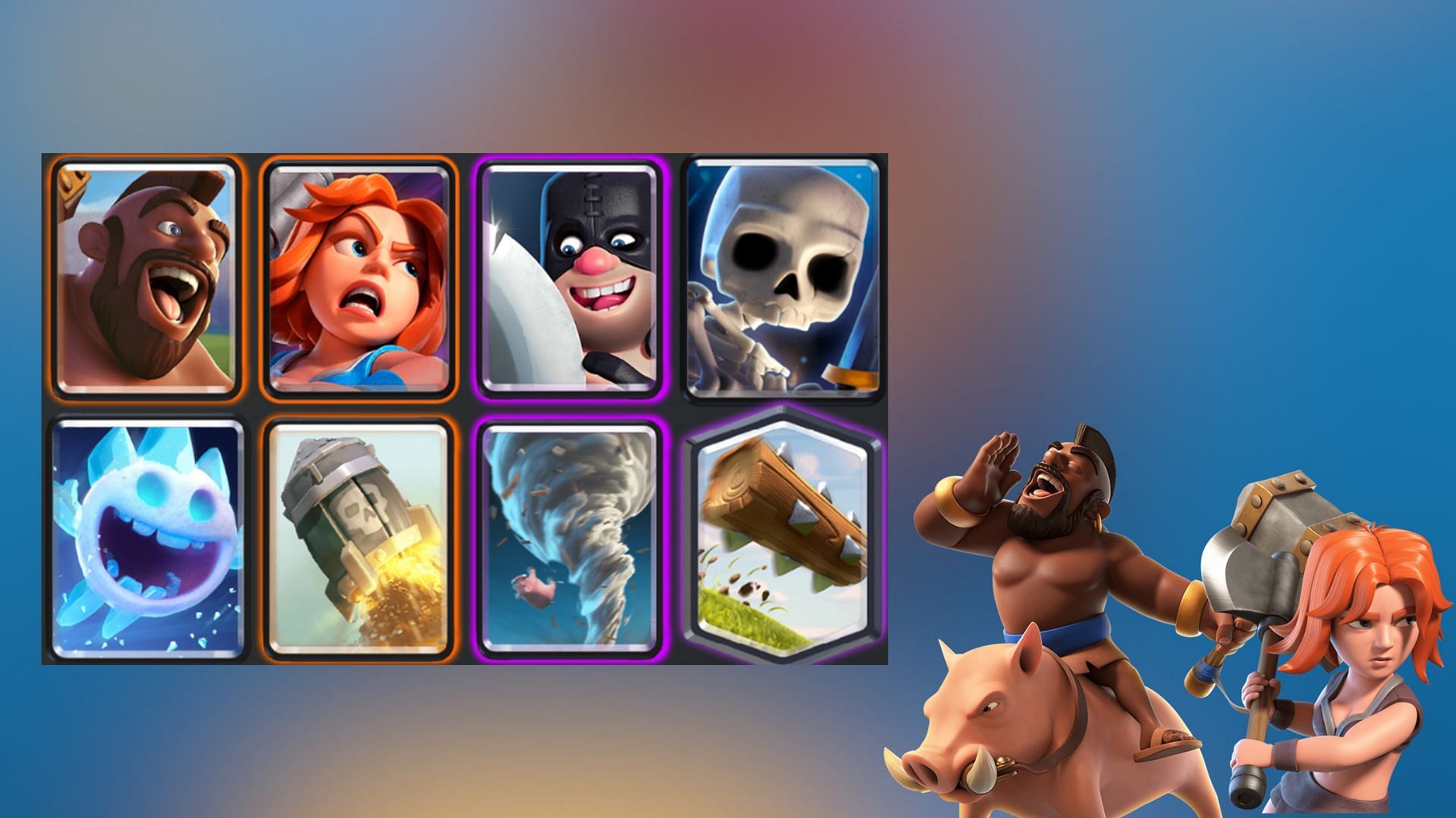 Rocket Tornado Exe Hog Breakdown deck in Clash Royale (Image via SuperCell)