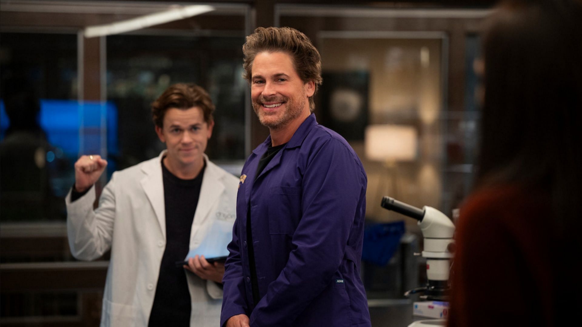 Unstable season 2 stars Rob Lowe and John Owen Lowe. (Image via Netflix)