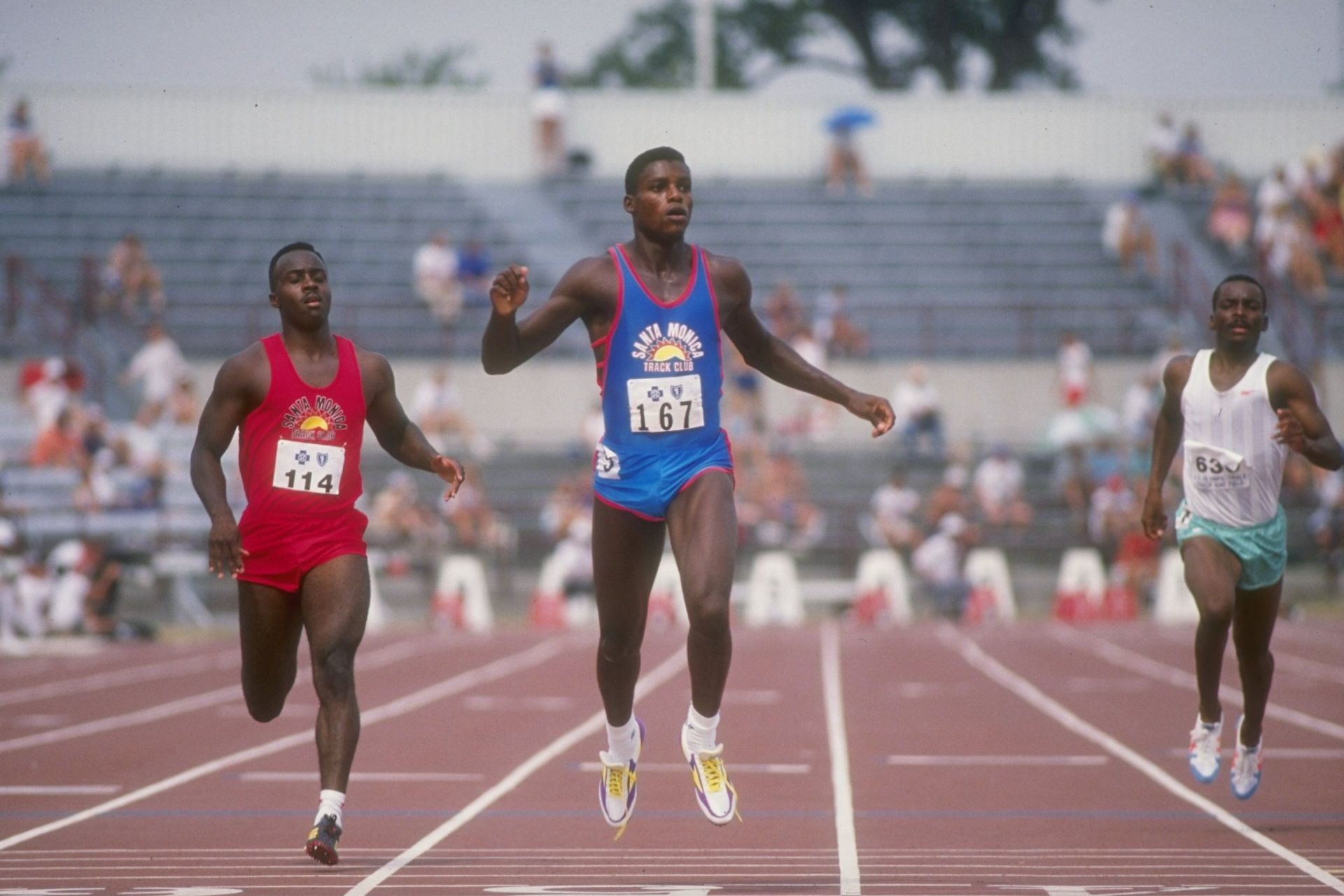 Carl Lewis in action [Image for Representational Purposes] [Image Source: Getty]