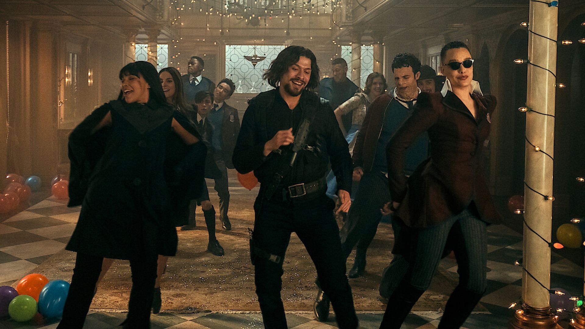 Fans will never forget this iconic dance battle from The Umbrella Academy (Image via Netflix)