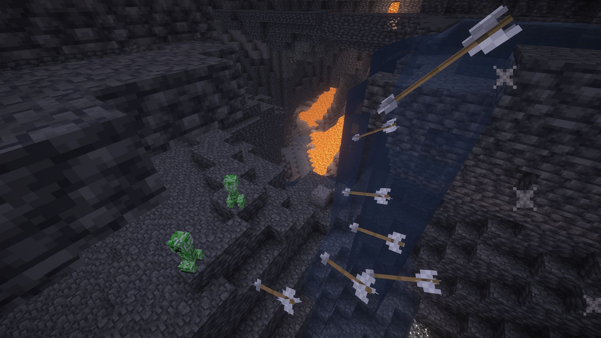 Players can rain down arrows with the infinity enchantment (Image via Mojang)