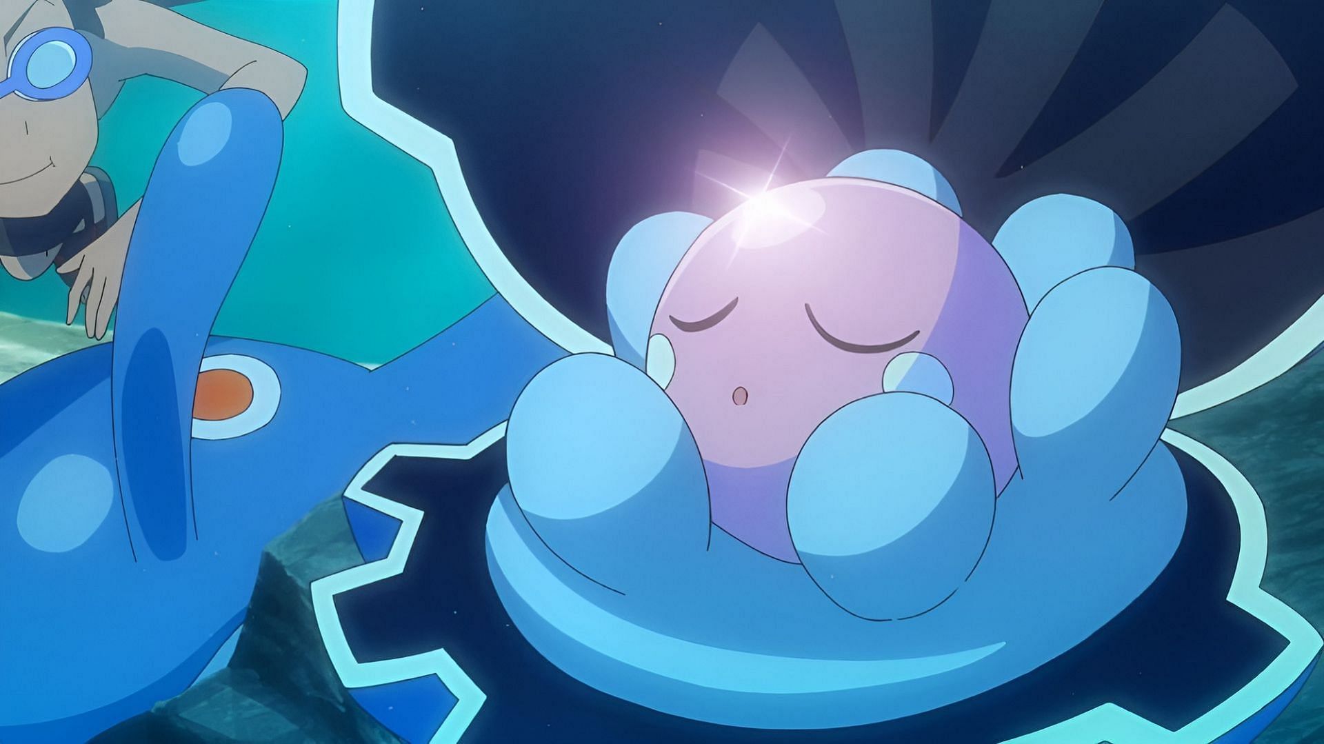 Clamperl in the Pokemon anime (Image via The Pokemon Company)