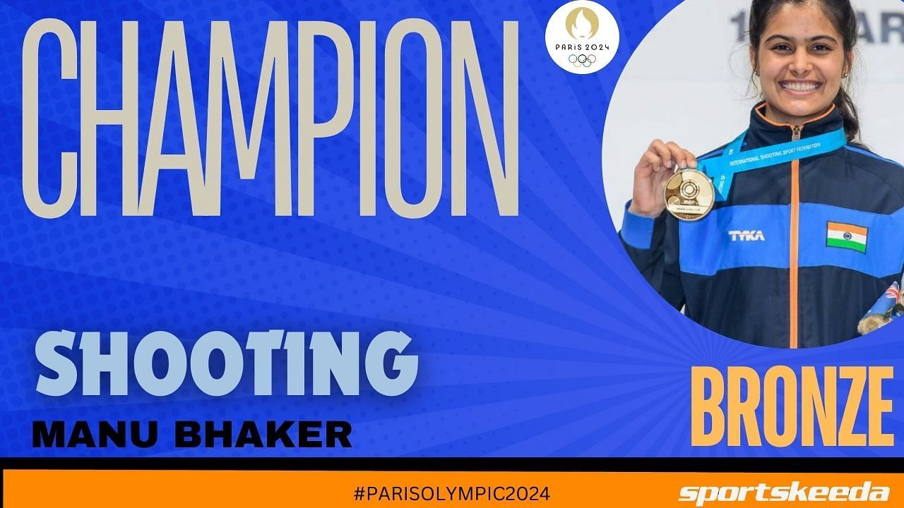 Manu Bhaker 10 M Pistol Shooting Bronze Medal Paris Olympics 2024