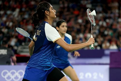 Ashwini Ponnappa and Tanisha Crasto at the Paris Olympics.