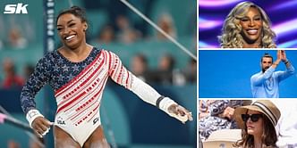 Michael Phelps, Serena Williams, Natalie Portman in the crowd to watch Simone Biles compete in women's gymnastics finals at Paris Olympics 2024