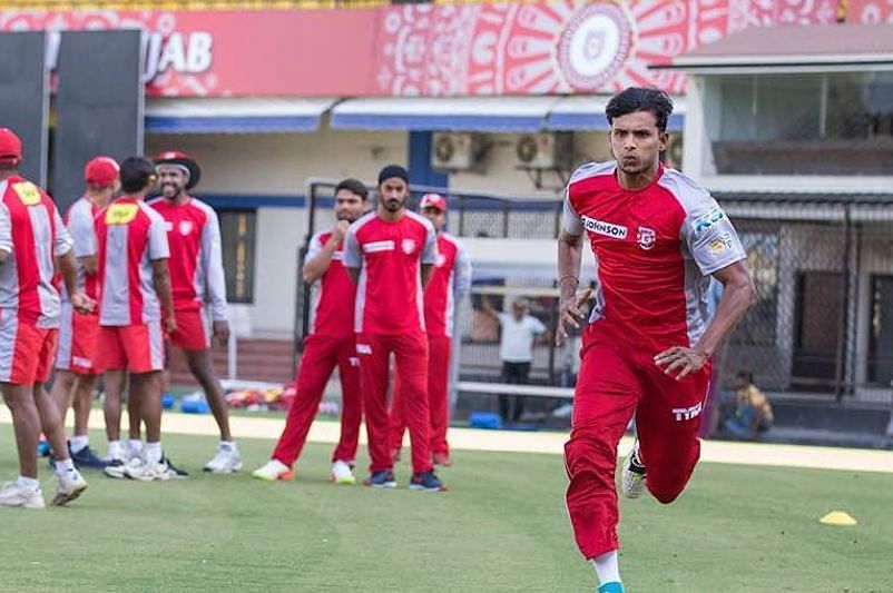 T Natarajan in a training session for the Kings XI Punjab (now Punjab Kings) (Image Credits: T Natarajan&#039;s Instagram)