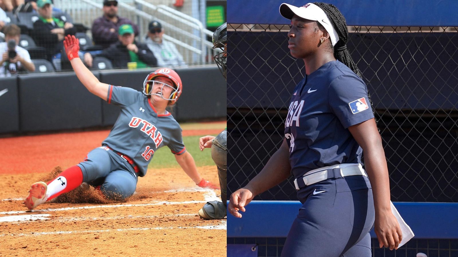 Transfer Abby Dayton has already picked Oklahoma and the Sooners might end up with pitcher NiJaree Canady (Photo credits: Dayton is by The Register Guard, Canady is by The Oklahoman.