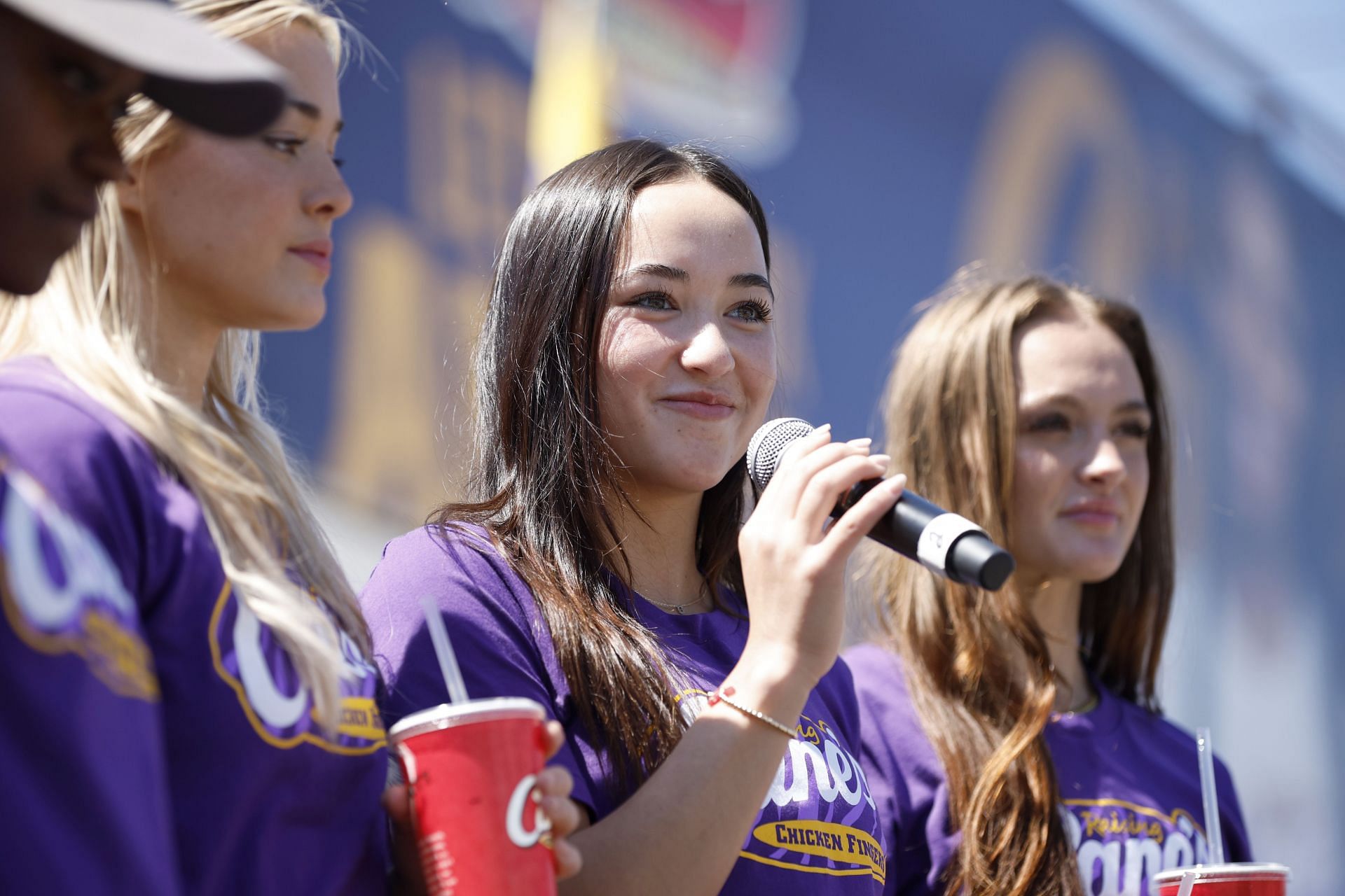 Livvy Dunne, &quot;Sports Illustrated&quot; Model And Social Media Sensation, And Fellow First-Time LSU NCAA National Champs Haleigh Bryant, Kiya Johnson, Savannah Schoenherr, Konnor McClain, And Aleah Finnegan Celebrate Historic Victory At Raising Cane