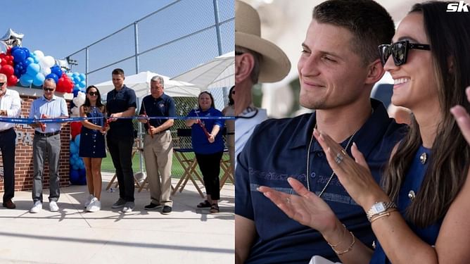 In Photos: Corey Seager and wife Madisyn unveil batting cages at newly renovated Senter Park ahead of MLB All-Star Game
