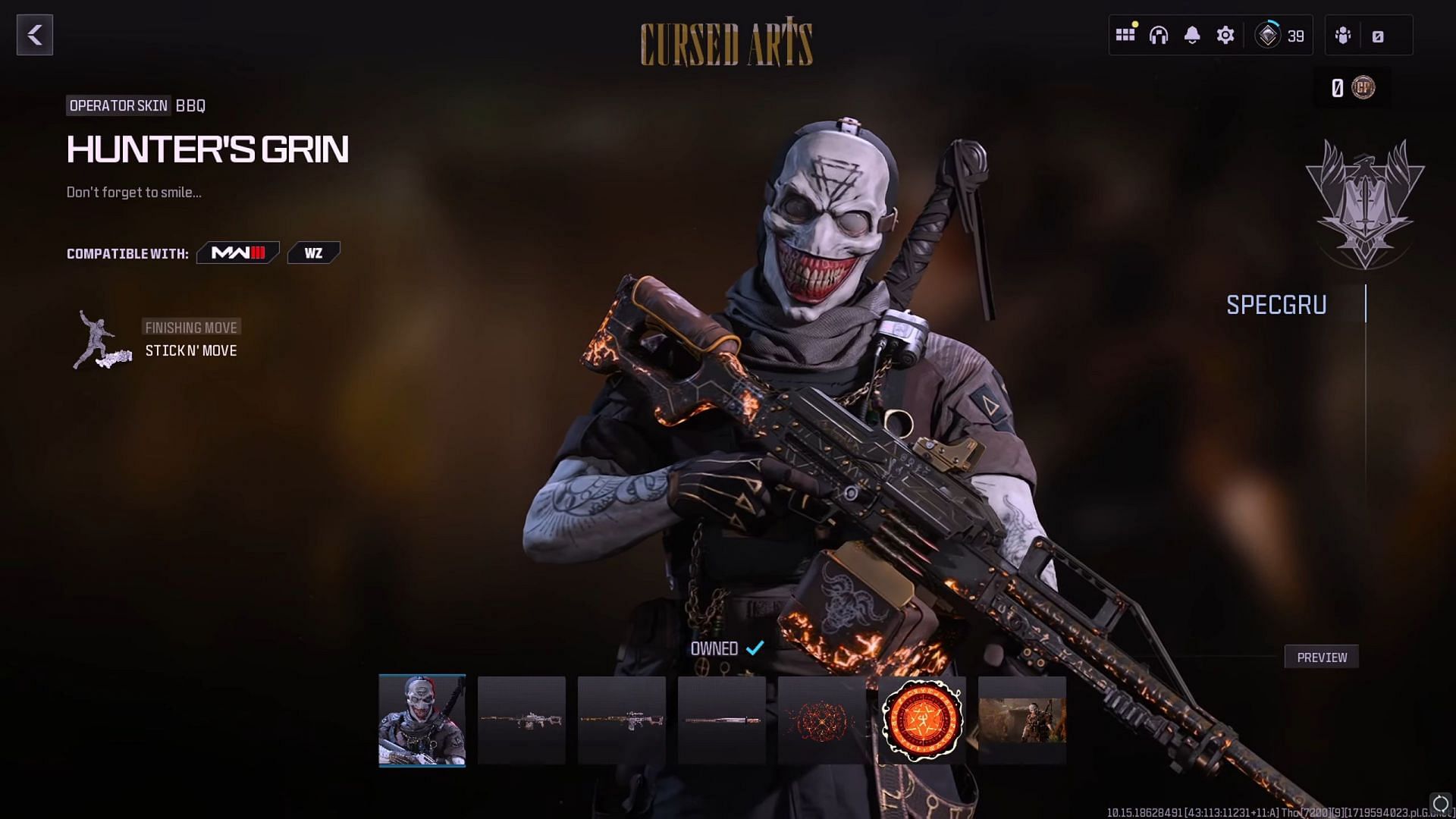 Hunter&#039;s Grin BBQ Operator skin in MW3 and Warzone (Image via Activision|| AustinSixx6 on YouTube)