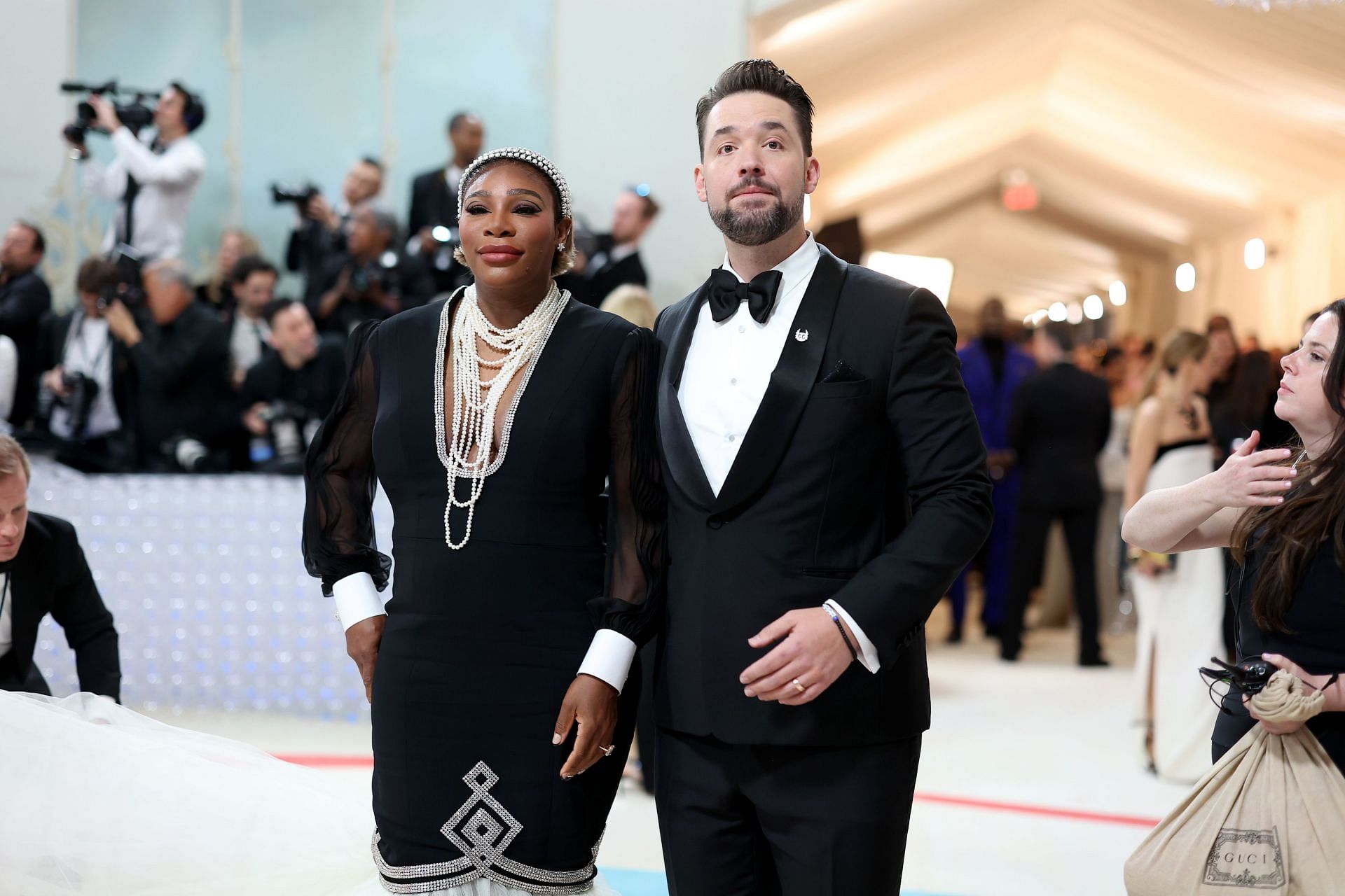 Serena Williams and Alexis Ohanian at the 2023 Met Gala. (Image via Getty).