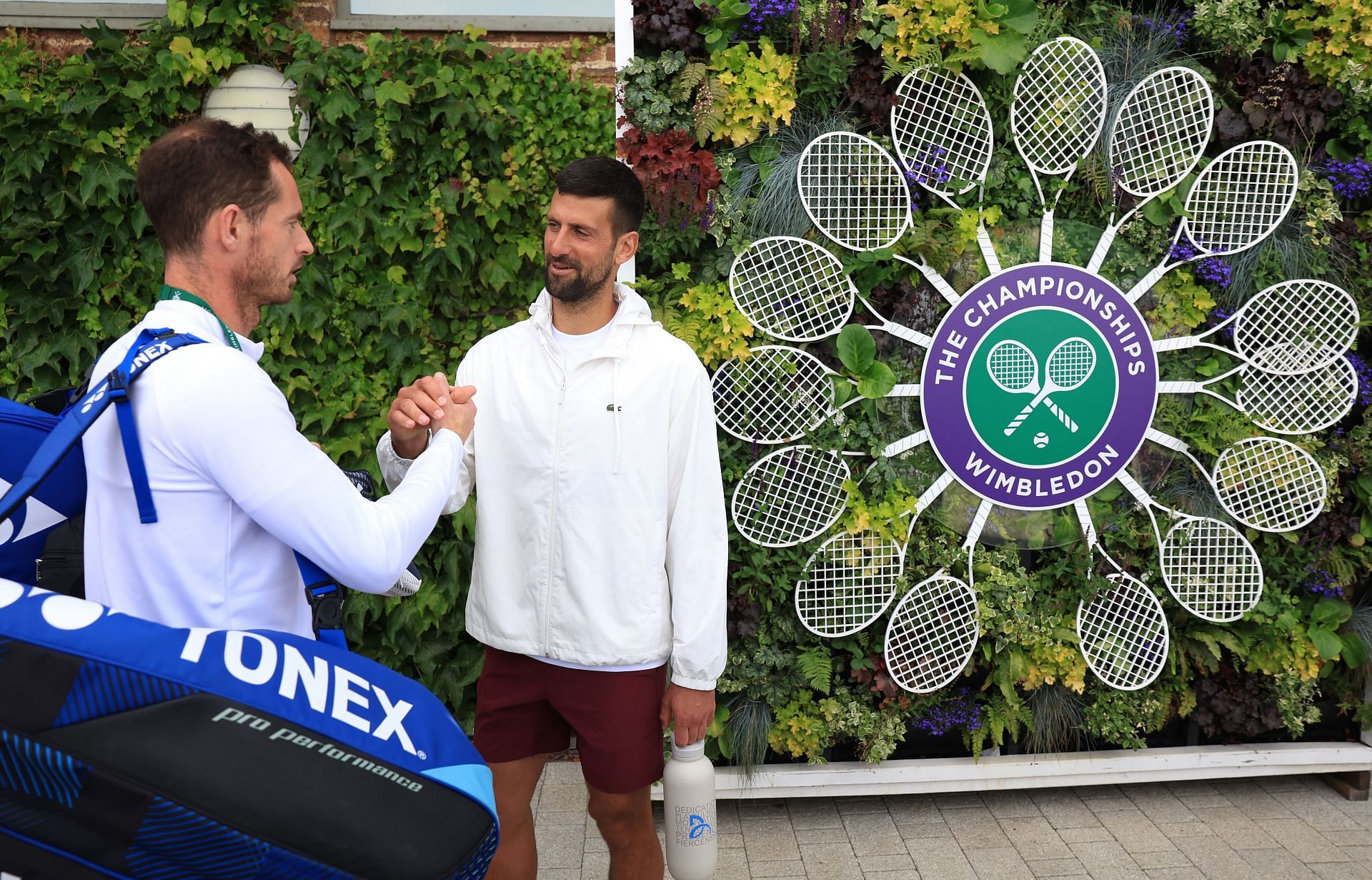 Andy Murray and Novak Djokovic at The Championships - Wimbledon 2024