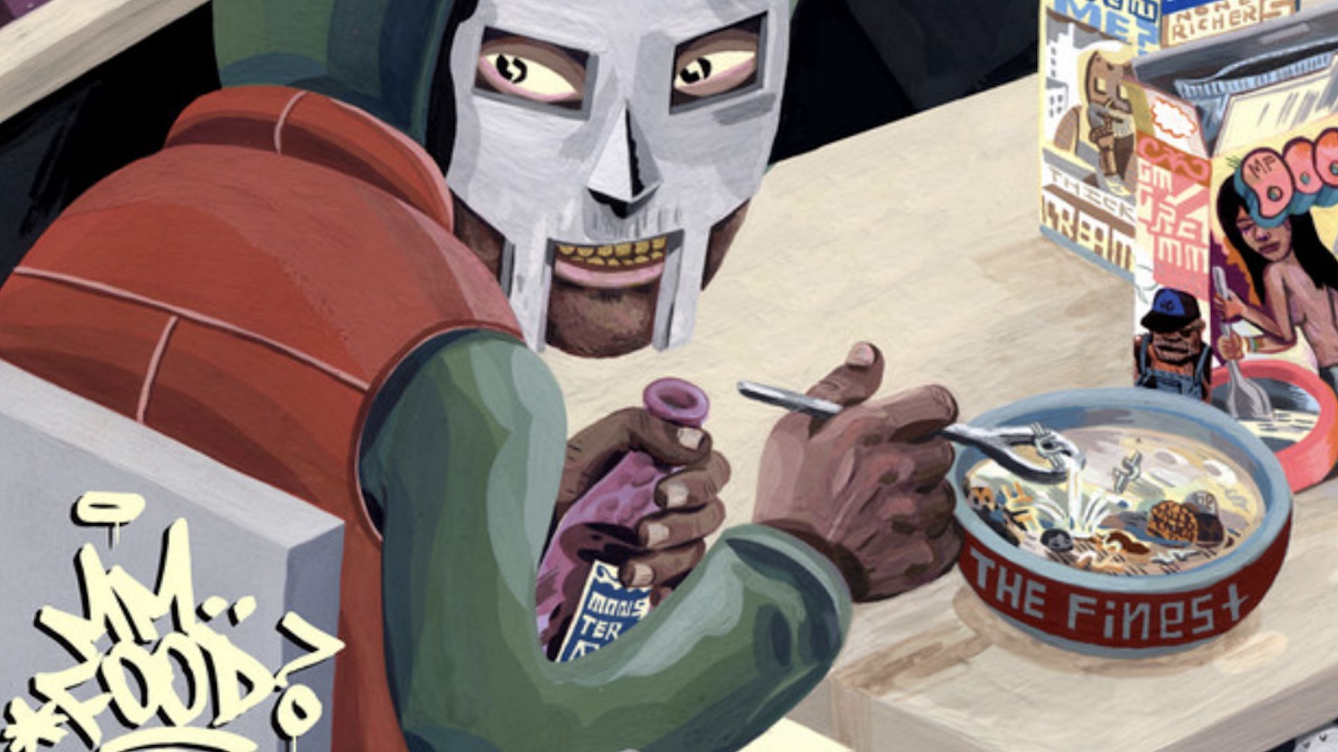 The official cover art for MF DOOM