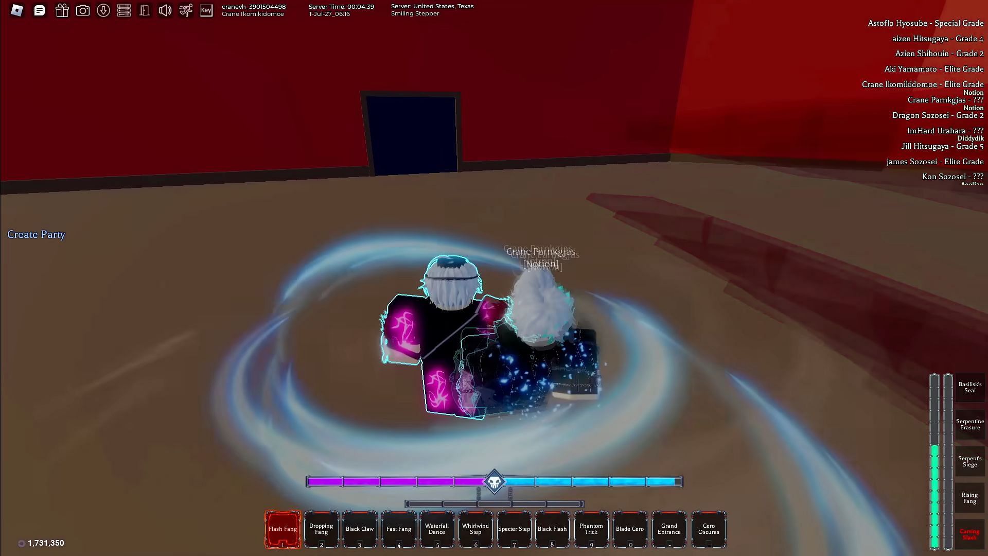 Snake Resurreccion in action (Image via Roblox || Cranevh on YouTube)