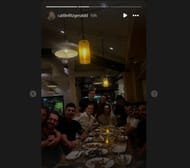 Carey Price with all the other Habs players (Credit: Caitlin Fitzgerald's Instagram)