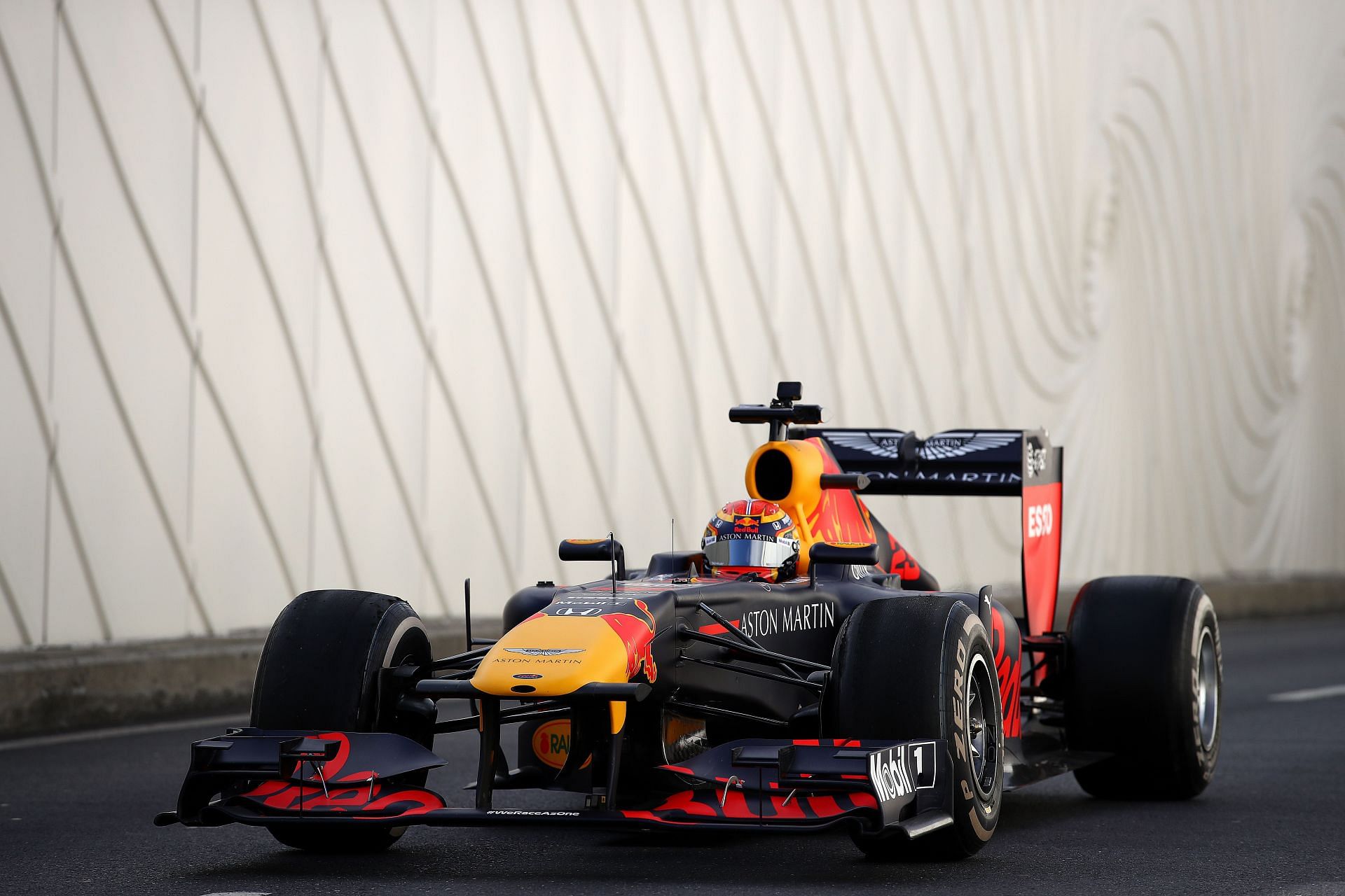 Red Bull Racing RB7 is driven through Avrasya Tunnel during the Red Bull Istanbulls show