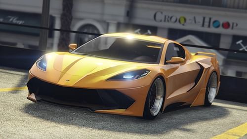 A picture of the Corvette C8-based vehicle in Los Santos (Image via J-S0N/Reddit || Rockstar Games)