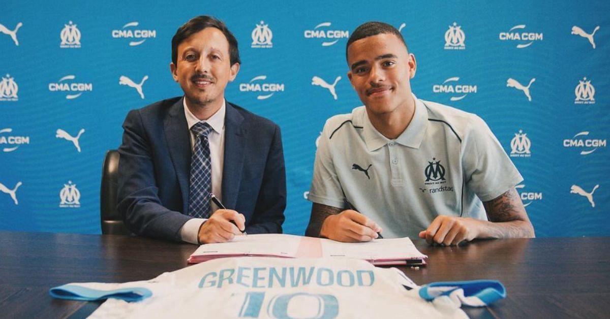 Mason Greenwood (right) has signed for Marseille (Greenwood/Instagram)