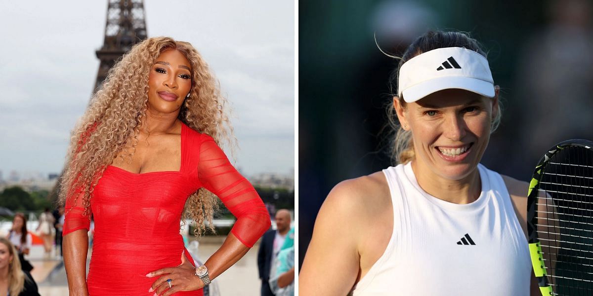 Serena Williams and Caroline Wozniaki, Paris Olympic. Source: Getty Images