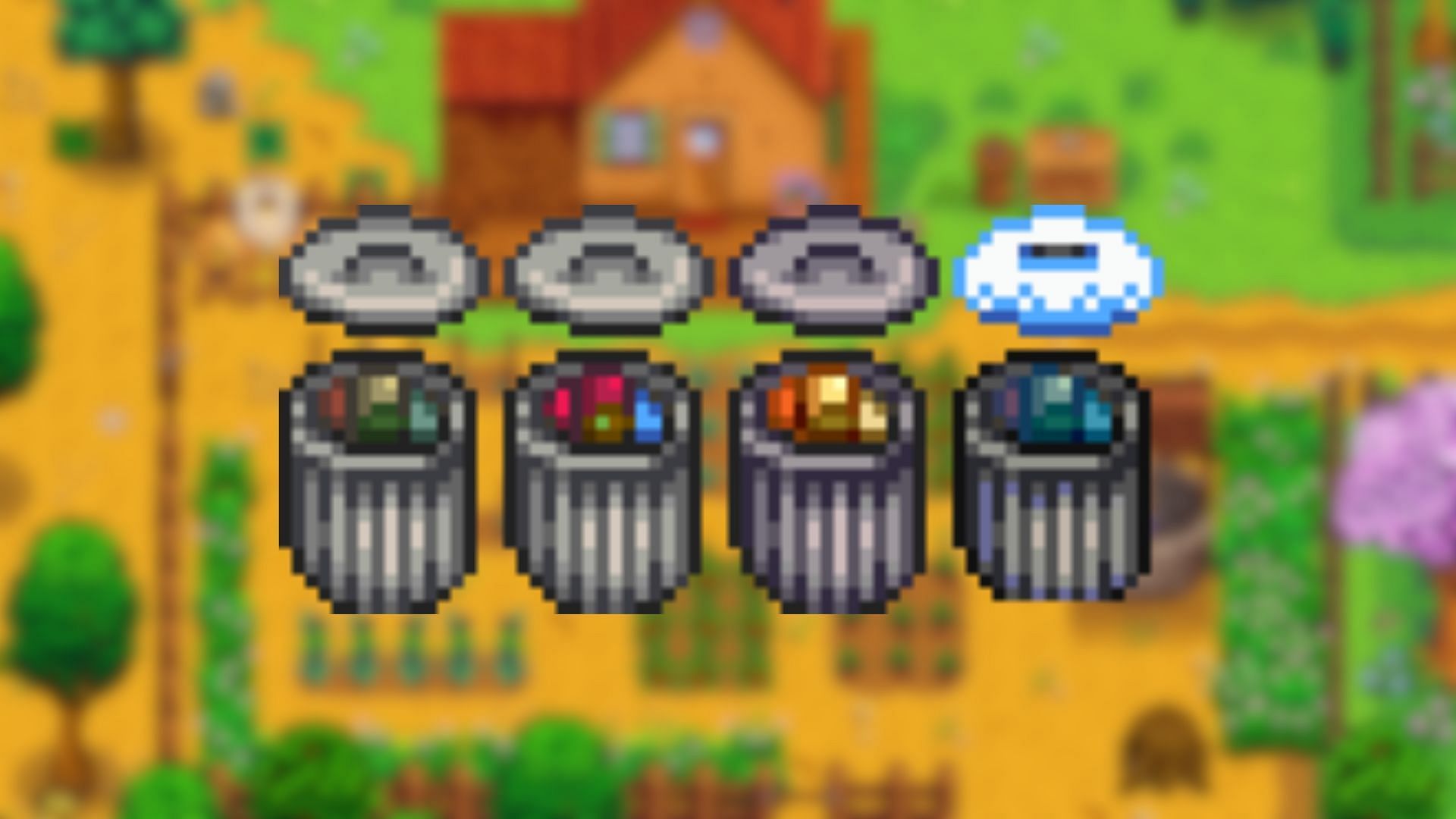 Garbage cans in Stardew Valley sometimes contain useful items (Image via ConcernedApe)