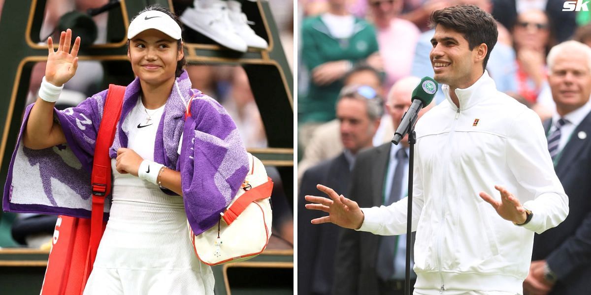 Emma Raducanu (L) and Carlos Alcaraz (R) (Source: Getty)