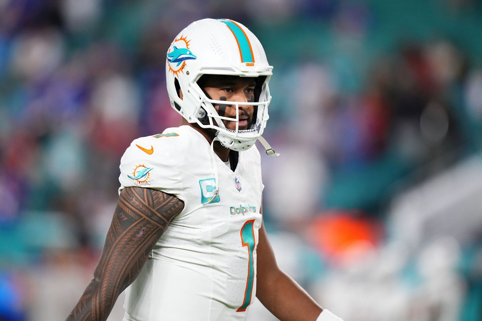 Tua Tagovailoa during Buffalo Bills vs. Miami Dolphins (GETTY)