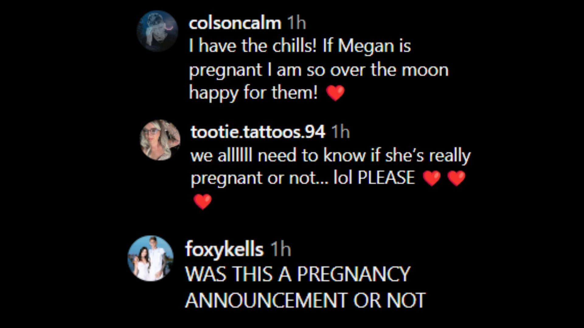 Fans ask MGK whether Megan Fox and he is expecting. (Image via Instagram)