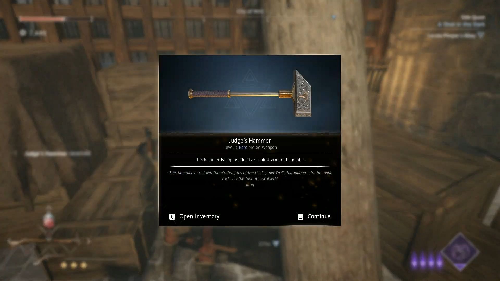 Judge&#039;s Hammer is one of the best melee weapons in Flintlock The Siege of Dawn (Image via Kepler Interactive || YouTube/Gaming Tornedo)