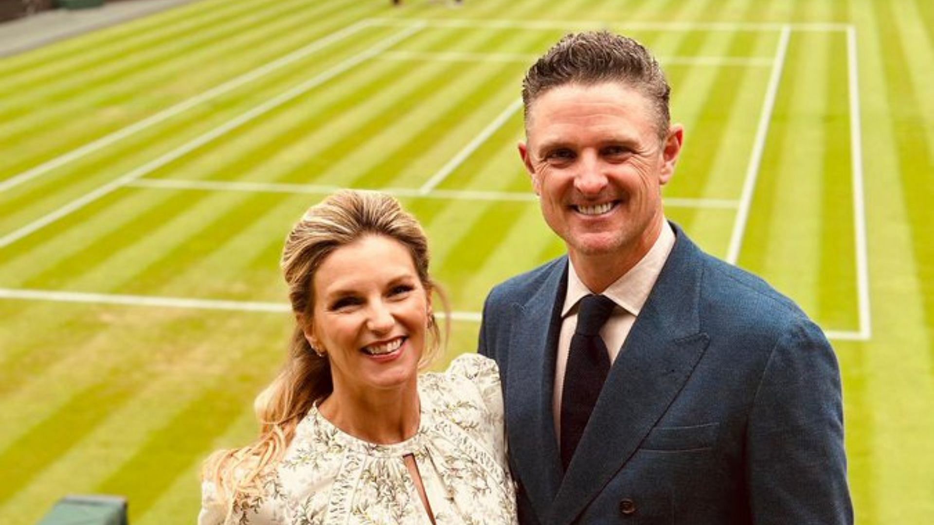 Justin Rose (R) with his wife Kate Rose (L) (Souce: @JustinRose99/X)