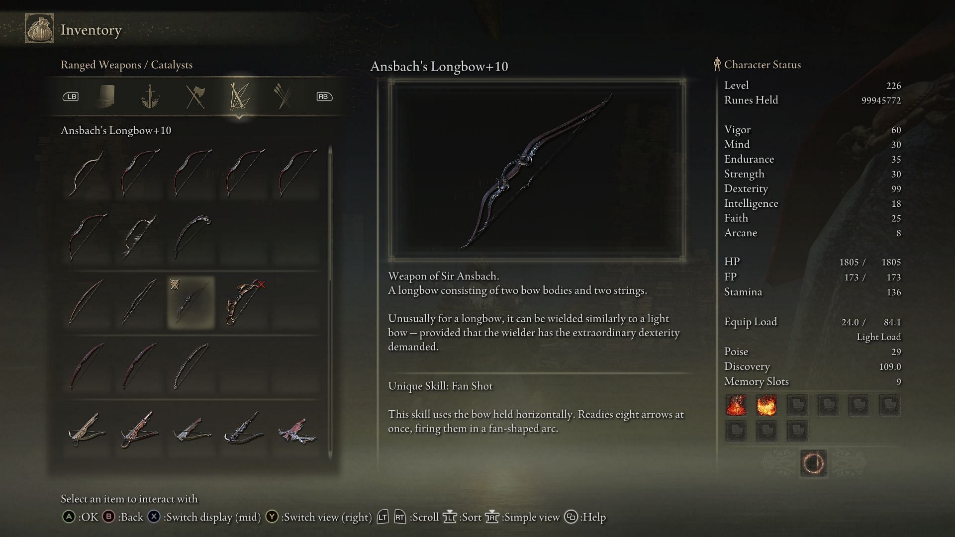 Ansbach&#039;s Longbow (Image via FromSoftware)