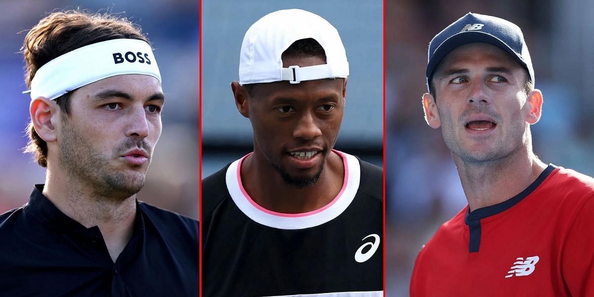 Taylor Fritz, Chris Eubanks, and Tommy Paul (L-R) (Images via Getty)