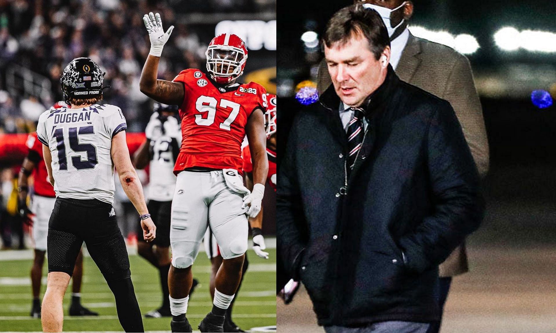 Warren Brinson (left), Kirby Smart (right).