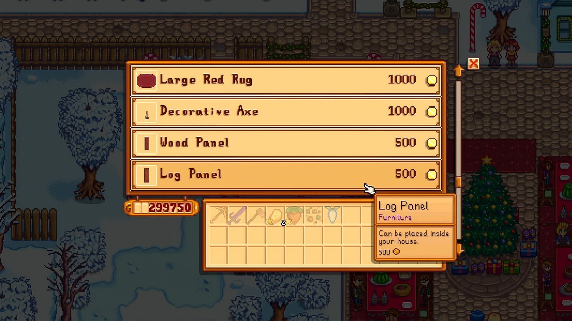 Pierre sells some limited-edition decoration items during the event (Image via ConcernedApe || YouTube@Cozy Bird Gaming)