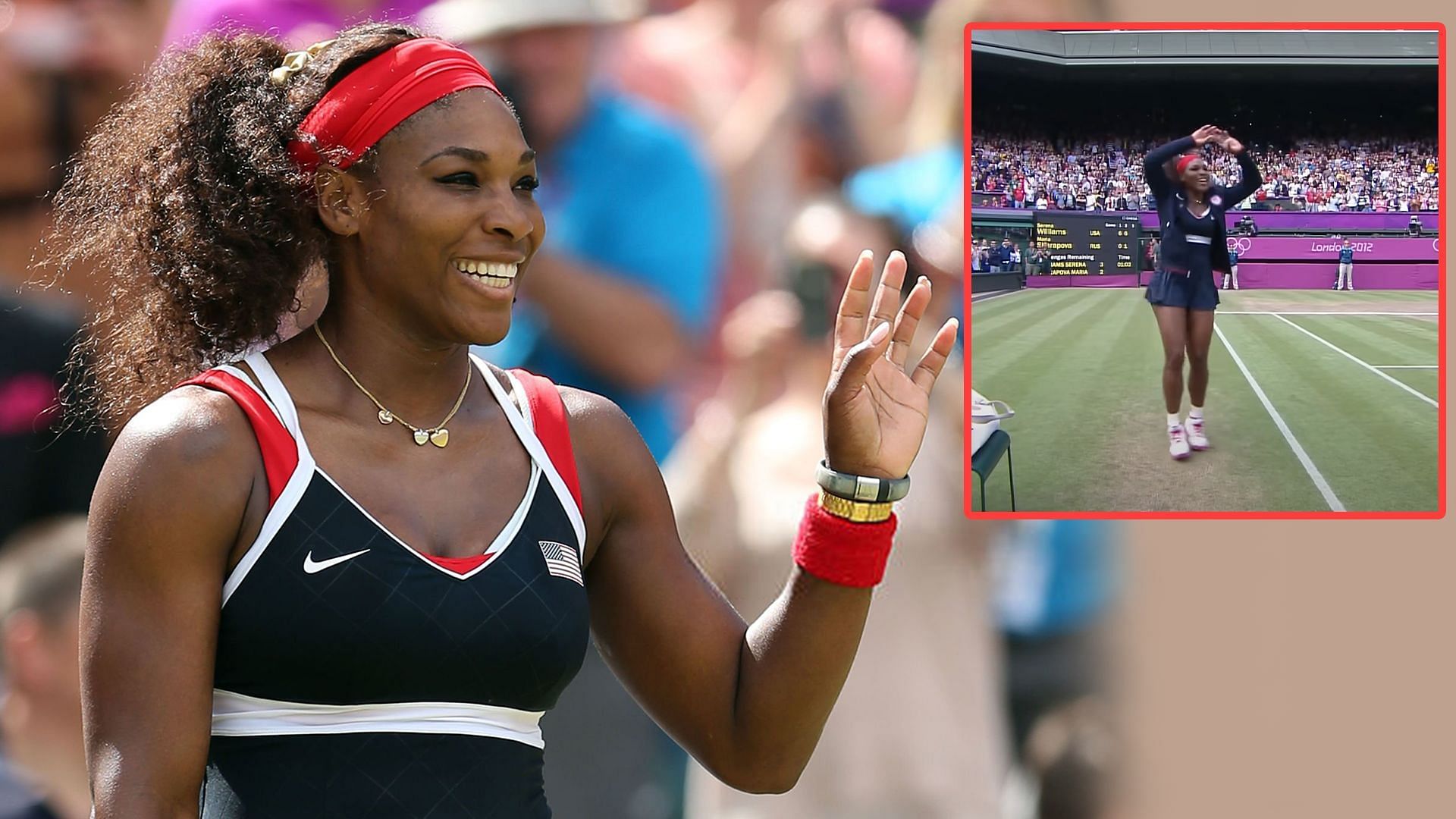 Serena Williams has done the crip walk a few times publicly. (Source: Getty and Olympics YouTube))