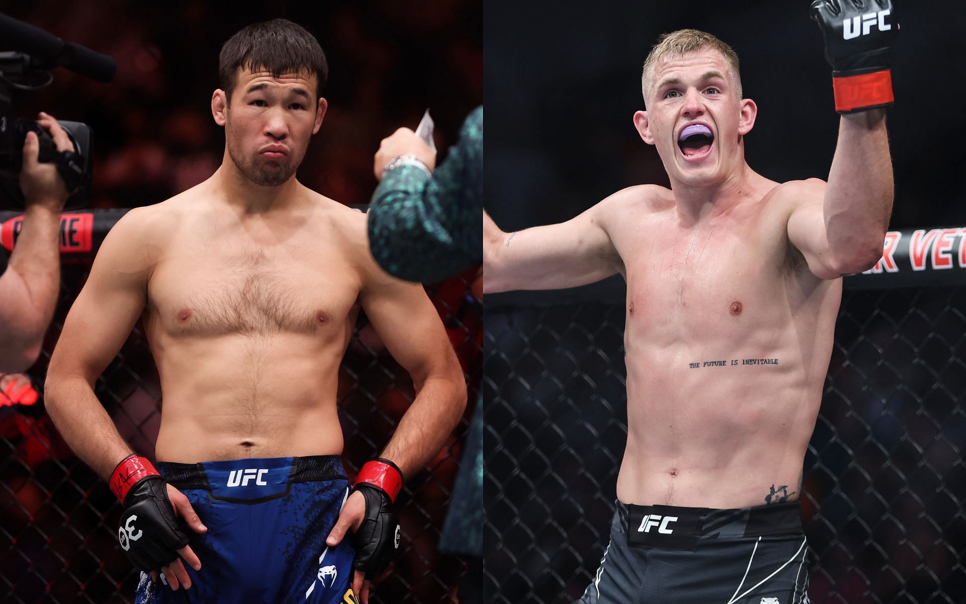 Shavkat Rakhmonov (left) and Ian Garry (right) previously trained together and now appear to be on a collision course inside the octagon [Images courtesy: Getty Images]