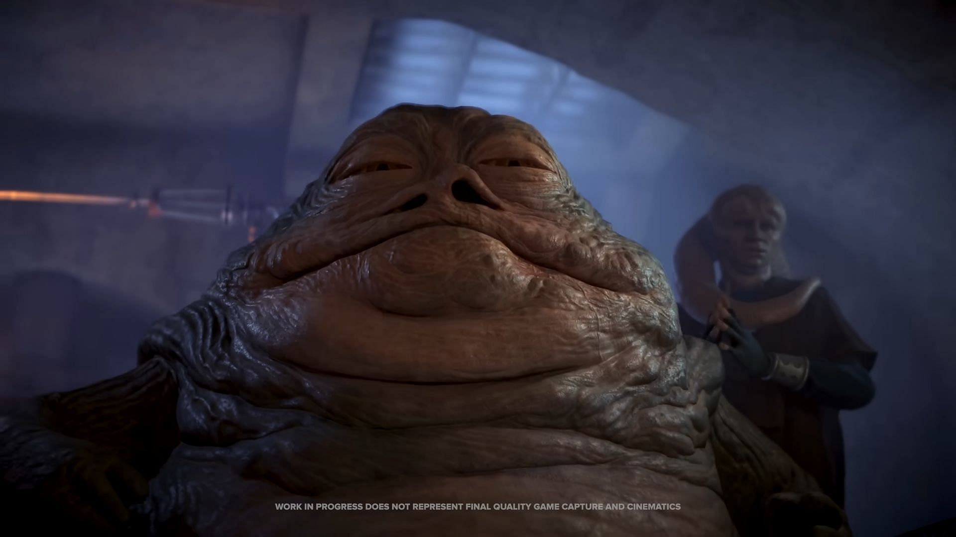 Jabba the Hutt in Star Wars Outlaws (Image via Ubisoft)